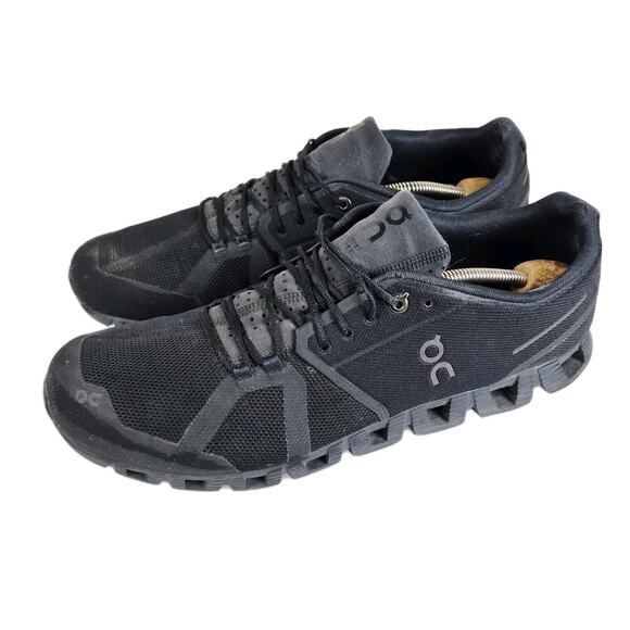 On Cloud 6 Men's Lifestyle Shoes Size 13 Triple Black Running Sneakers Defects - Picture 2 of 10